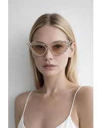 SVNX - Diamante Cat Eye Sunglasses - Lyst