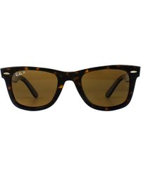 Ray-Ban - Rectangle Tortoise Polarized Sunglasses - Lyst