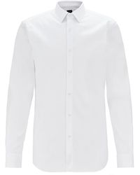 BOSS - Collared Neck Point Collar Long Sleeve Shirt - Lyst