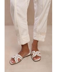 Where's That From - Wheres 'Surge' Cut Out Strap Flat Sandals - Lyst