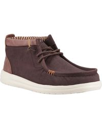 HEYDUDE - Wally Mid Gripr Cotton Mole/Downtown Ankle Boots - Lyst