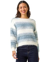 Roman - Contrast Shaded Stripe Jumper - Lyst