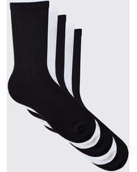 BoohooMAN - 5 Mix Plain Sport Socks - Lyst