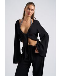 Urban Bliss - Crinkle Cotton Oversized Beach Shirt - Lyst