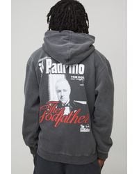 BoohooMAN - Oversized The Godfather Washed License Printed Hoodie Cotton - Lyst