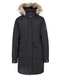 DLX - Bettany Solid Patterned Hooded Ribbed Cuff Down Jacket - Lyst