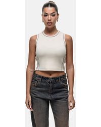 Good For Nothing - Stitch Detail Cropped Vest Top - Lyst