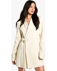 Boohoo - Tall Tie Side Blazer Dress - Lyst