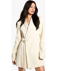 Boohoo - Tall Tie Side Blazer Dress - Lyst