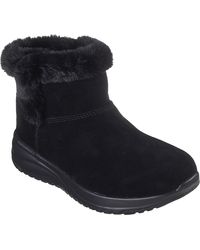 Skechers - On-The-Go Stellar Cozy Step Stellar Cozy Step Leren Dameslaarzen - Lyst