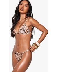 Boohoo - Premium Swim Tie Dye Hot Fix Tanga Brief - Lyst