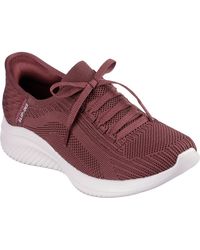 Skechers - Ultra Flex 3.0 Brilliant Path Textiel Bordeauxrode Sneakers - Lyst