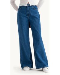 Hiccup - High Waist Super Wide Leg Jeans - Lyst