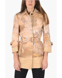 Maison Margiela - Mm0 Leren Details Blazer Met Riem In Roze - Lyst