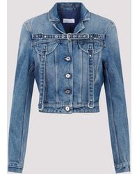 Off-White c/o Virgil Abloh - Cropped Denim Jacket - Lyst