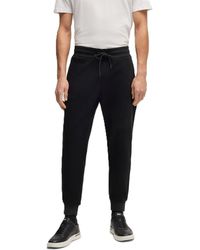 BOSS - Lamont Solid Patterned Slim Joggers - Lyst