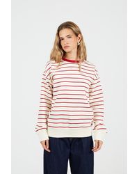Brave Soul - Classic Stripe Crew Neck Sweatshirt Cotton - Lyst