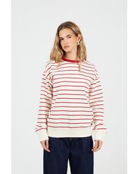 Brave Soul - Classic Stripe Crew Neck Sweatshirt Cotton - Lyst