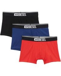 DIESEL - Bold Logo Plain Boxer Shorts Three Pack - Lyst