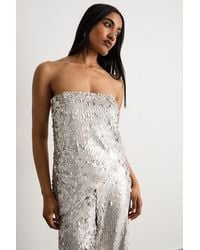 Warehouse - Premium Chilli Sequin Bustier Top - Lyst