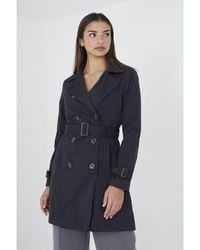 Brave Soul - 'Brandy' Double Breasted Short Trench Coat - Lyst