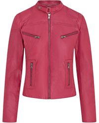 Infinity Leather - Slim-Fit Biker Jacket-Maldon Lamb Leather - Lyst