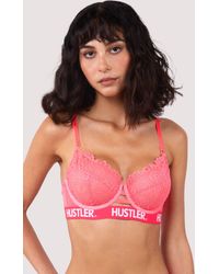 Hustler - Branded Lace Bra - Lyst