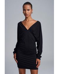 Dilvin - Bodycon Mini Dress With Drape - Lyst