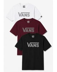 Vans - 3 Pack Classic Logo T Shirt - Lyst