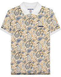 Lambretta - Ss25 Paisley Branded Big & Tall Polo Shirt Cotton - Lyst