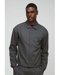 BoohooMAN - Oversized Textured Overshirt - Lyst