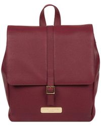 Pure Luxuries - 'Daisy' Pomegranate Leather Backpack - Lyst