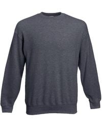 Fruit Of The Loom - Classic 80/20 Heather Set-In Sweatshirt (Dark) - Lyst