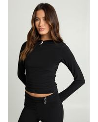 Boohoo - Double Layer Slinky Top With Trim Detail - Lyst