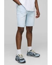 BoohooMAN - Relaxed Rigid Ice Jean Shorts - Lyst