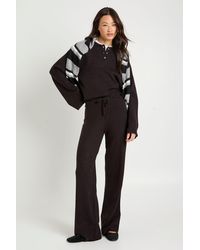 Boohoo - Tall Collared Button Down Oversized Knitted Sweater And Straight Leg Trouser Co-Ord - Lyst