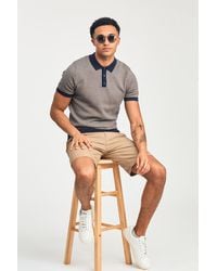 Kensington Eastside - Cotton Short Sleeve Button-Up Polo Shirt - Lyst
