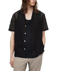 AllSaints - All Saints Shirt Short Sleeve Summer Relaxed Fit Casual Holiday New Cotton - Lyst