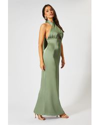 MissPap - Satin Wrap Multi Way Maxi Dress - Lyst