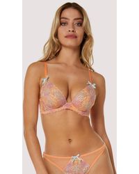 Playful Promises - Naomi Floral Embroide Plunge Bra - Lyst