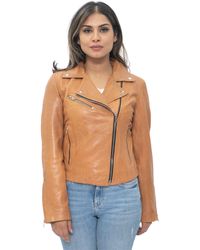 Infinity Leather - Classic Biker Brando Jacket-Baku - Lyst