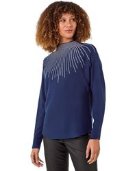 Roman - Moonburst Embellished Detail Jumper - Lyst