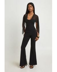 Boohoo - Benglaine High Waist Flare Trouser - Lyst