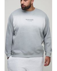 BoohooMAN - Plus Limited Edition Print Spray Wash Regular Fit Sweater - Lyst