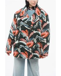 Maison Margiela - Mm4 Dubbelrijs Overjas Met Bloemenmotief In Veelkleurig - Lyst
