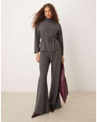 ASOS - Wide Leg Super Soft Leg Trousers Co Ord - Lyst