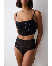 Penti - Fitted Square-Neck Corset Crop Top - Lyst