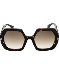 Marc Jacobs - Gradient Lens Havana Thick Framed Sunglasses - Lyst