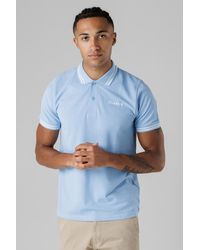 Firetrap - Mid Regular Fit Cotton Button Polo Shirt With Stripe Detail - Lyst