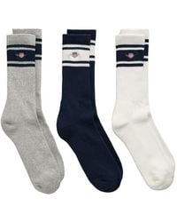 GANT - 3 Pack Shield Sport Socks - Lyst